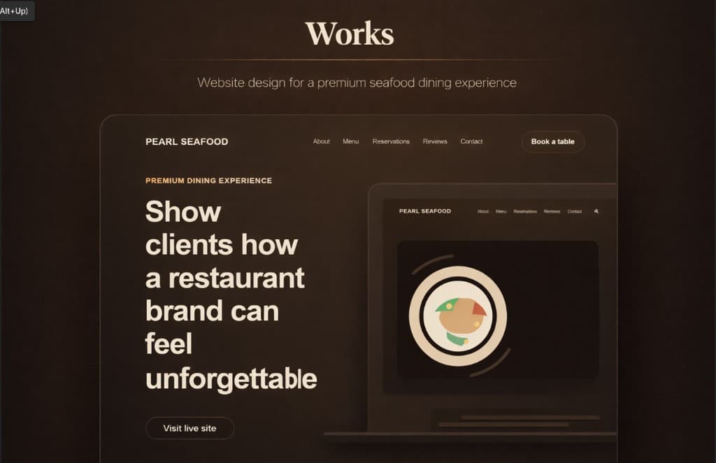 Pearl Seafood Website